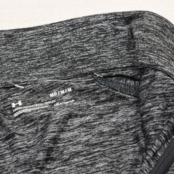 Under Armour Women's 1/4 Zip Sweatshirt Loose Heatgear Polyester Gray Size M - Picture 7 of 8